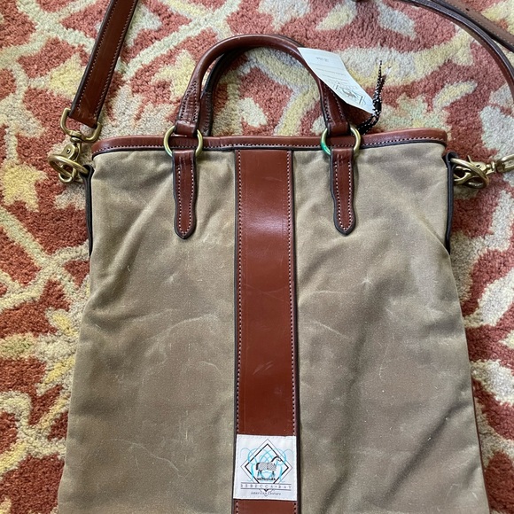 Beautiful Rebecca Ray handmade canvas bag with leather detailing - Picture 4 of 8